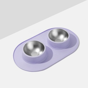 Tapis de nettoyage pliable à grande capacité, séparation de l'eau fraîche, anti-éclaboussures, antidérapant, détachable, double bol - Product Image 1
