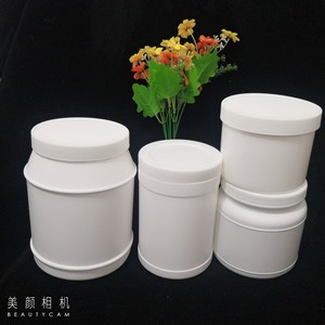 Bocaux en plastique 1100 cc à couvercle vissé, cylindriques blancs, pour emballage général et usage médical - Product Image 2