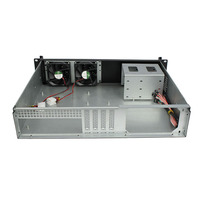 Harga terbaik 2U 19 inci 350mm kedalaman MATX Server case Industrial Server Chassis dengan kipas