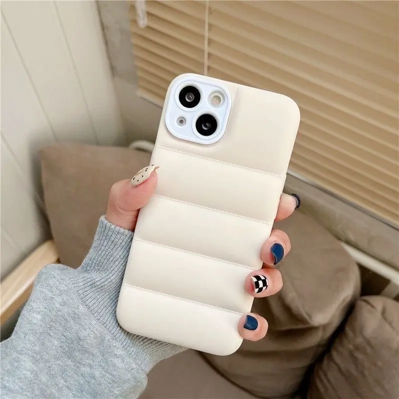 For iPhone 14 pro max New PC hybrid Phone Case Manufacturing Puffer Phone case Shockproof for Redmi Note 11 case