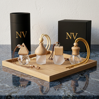Bouteille diffuseur de parfum vide en verre dépoli transparent pour voiture, flacon cosmétique en verre, vente en gros