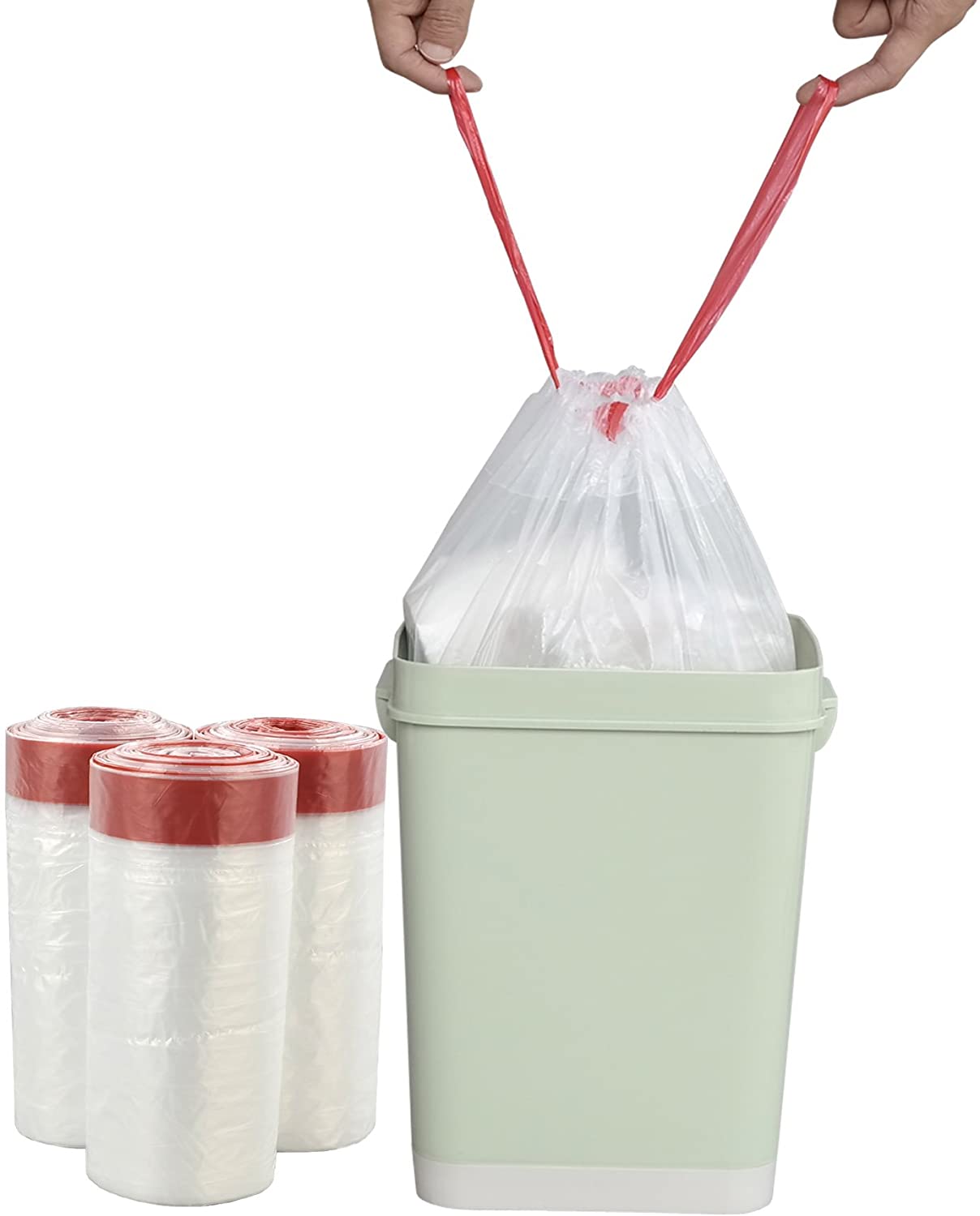 hdpe ldpe pla pbat 玉米淀粉塑料定制印刷家用垃圾颜色可生物降解