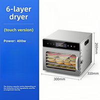 Intelligente Premium Multifunctionele RVS Elektrische Digitale Automatische Voedseldehydrator voor Fruit en Groenten