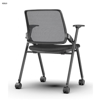 Chaise de conférence universitaire de style traditionnel, chaise pliante de formation avec tablette d'écriture pour les étudiants en classe, études et formation