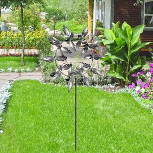 Oukitonya — <span class=keywords><strong>moulin</strong></span> à <span class=keywords><strong>vent</strong></span> en métal Unique et magique, Sculptures en 3D, Spinners feutres avec piquet de jardin, décoration pour l'extérieur - Product Image 4