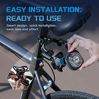 Feu arrière de vélo à LED avec télécommande sans fil, rechargeable par USB, étanche, avertissement de sécurité, clignotant de vélo