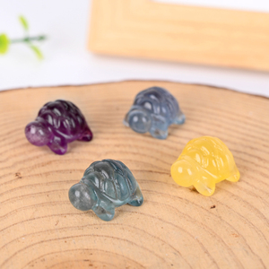 Precio de Fábrica al por Mayor: Tortuga de Fluorita Arcoíris Mini Tallada en Cristal para Regalo - Product Image 6
