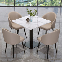 Chaises de salle à manger de luxe léger, chaise de salle à manger rembourrée en cuir avec pieds en métal, chaises de salle à manger modernes pour restaurant, café, maison, hôtel