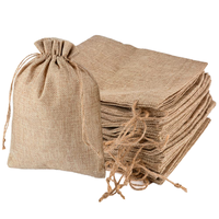 Sacs cadeaux en toile de jute en gros, sacs à cordon en lin biologique, pochettes écologiques en coton et lin avec logo personnalisé imprimé