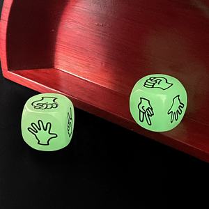 Dés ronds en acrylique, 20mm, vente en gros, personnalisés, D6, côté, doigts, brille dans le noir, stock pour jeux d'argent - Product Image 5