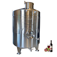 Cuves de Fermentation à Double Enveloppe en Acier Inoxydable pour Vin, Jus de Fruits et Alcool, 1000L-10000L, 5000L, 2000L, avec Refroidissement par Plaque à Cavités