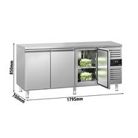Mostrador Refrigerado Gastro GGM ECO - 1795x700mm - con 3 puertas