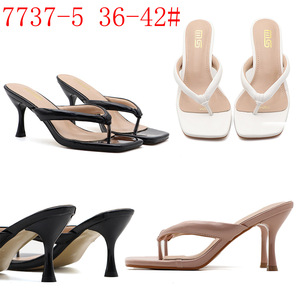 2025 nuova moda Plus Size <span class=keywords><strong>scarpe</strong></span> <span class=keywords><strong>con</strong></span> <span class=keywords><strong>tacco</strong></span> alto da <span class=keywords><strong>donna</strong></span> Design a punta quadrata per l'estate - Product Image 4