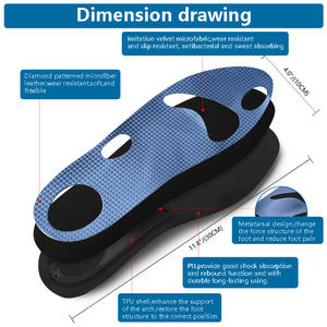 Sol dalam dukungan lengkungan berdiri sepanjang hari Anti lelah ketahanan aus sol kaki datar Plantar Fasciitis bantuan Orthotics sol pemasok - Product Image 2