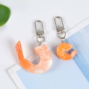 Cute Shrimp Keychain Simulation Food Keychain Funny Novelty Stylish Mini Simulated Food Shrimp Metal <b>Key</b> <b>Ring</b> <b>Key</b> Organizer - Product Image 1
