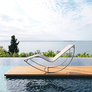 Chaise de plage au bord de la <span class=keywords><strong>piscine</strong></span> Mobilier d'extérieur Imperméable Jardin Villa <span class=keywords><strong>Piscine</strong></span> Chaise de plage Patio Aluminium Chaises longues Fabricant - Product Image 2