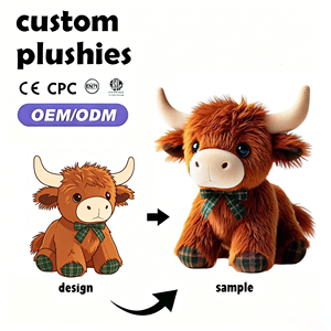 Peluche de <span class=keywords><strong>Vaca</strong></span> de Granja de Peluche Súper Suave Personalizado de Highland con Relleno de Algodón PP Material Ecológico - Product Image 1