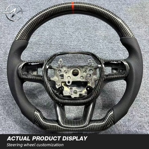 Volant en fibre de carbone avec palettes de changement de vitesse LED et flocons rouges forgés pour HRV Sport JDM 2019 - Product Image 4
