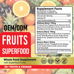 OEM personalizado vitamina fibra dietética cápsulas frutas y verduras suplemento para adultos - Product Image 2