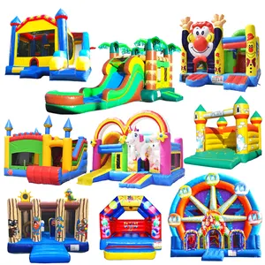 Baru Modern Medium Anak-anak Pesta Sewa Jumper Bouncer Castle Harga Gambar Acara Bouncing House Castle 6 Set