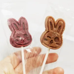 Bonbons durs en forme <span class=keywords><strong>de</strong></span> lapin, mélange <span class=keywords><strong>de</strong></span> fruits, sucettes à l'aubépine, gâteaux à l'aubépine pour enfants, collations (<span class=keywords><strong>original</strong></span> et mûre) 100g - Product Image 1