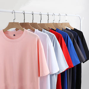 Custom logo 100% Cotton <b>Oversized</b> Tshirt High Quality <b>Plain</b> Embroidery <b>t</b> <b>Shirt</b> With Private Label - Product Image 5