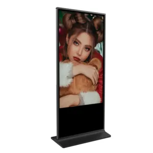 Display per segnaletica chiosco touch screen verticale da pavimento 4k schermo pubblicitario lcd HD con sigillo digitale da pavimento per interni