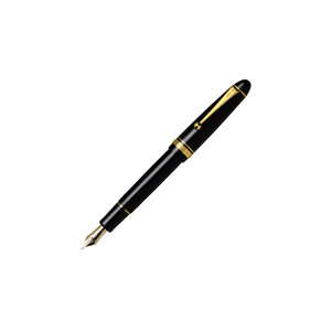Pluma estilográfica retráctil FC-25SK con punta de oro de 18 quilates, madera impregnada, dos colores, negro y rojo intenso, tamaños de punta EF, F y M, para convertidor CON-40 - Product Image 1