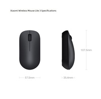 Souris sans fil originale Xiao Mi Lite 3 2,4 GHz, souris optique 1200 DPI, souris optique sans fil haute performance pour ordinateur XMWXSB03YM