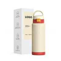 Bouteille en acier inoxydable de qualité durable Hong Ling, poignée de transport épaissie, anti-fuite, verrouillage pour les étudiants, voyage, chaud et froid