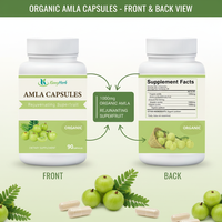 Complément alimentaire à base d'Amla, complément naturel de vitamine C, extrait d'Amalaki, éclat de la peau et croissance des cheveux, capsules d'Amla