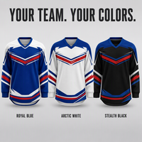 Maillot de hockey sur glace personnalisé QuestLink, sublimation, poids lourd, respirant, uniforme de hockey sur glace, maillot de hockey sur glace surdimensionné pour entraînement et match