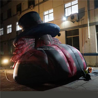 Calaveras inflables para Halloween, calaveras de payaso gigante extraño hechas a medida, 5M de alto, para publicidad