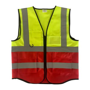 Nhà Máy Giá tùy chỉnh khả năng hiển thị cao huỳnh quang màu xanh lá cây màu phản quang phản xạ an toàn phản quang vest áo khoác - Product Image 1