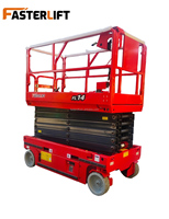 Plateforme élévatrice à ciseaux électrique hydraulique Fasterlift FL - Construction en acier, empattement 2500 mm, portée de hauteur 6-16 m, capacité 2 personnes