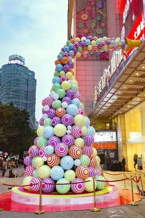 Terjangkau Pohon Permen Natal Serat Kaca Besar Candyland Pohon Natal Unik untuk Dekorasi