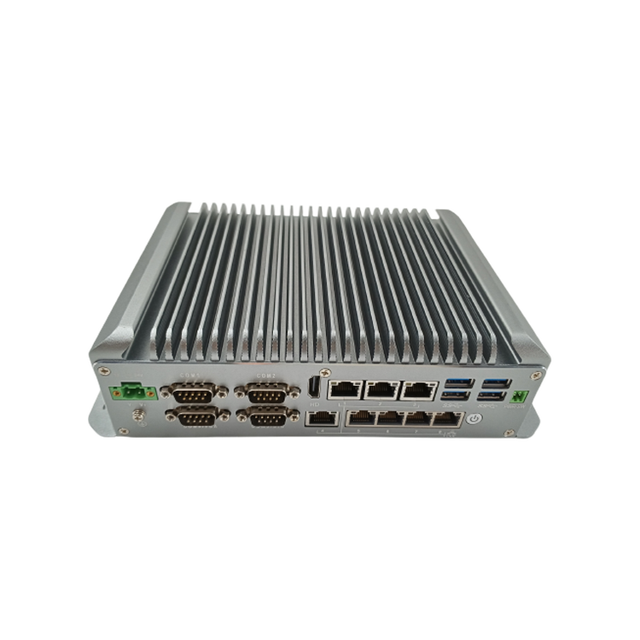 New Fanless Industrial Computer DDR4 8 LAN Mini PC Quad Core I5 8265U Box PC