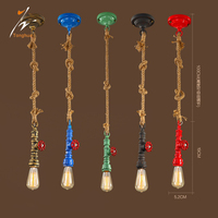 Luminaire suspendu vintage industriel en fer E27, style steampunk, pour restaurants et bars