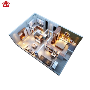 <span class=keywords><strong>Portail</strong></span> de construction rapide Conteneur modulaire préfabriqué extensible Maisons familiales Villas modernes de luxe Allstar Maison de 20 pieds 30 pieds 40 pieds 2 chambres à coucher - Product Image 6