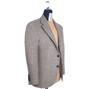 Haute qualité personnalisé hommes formel sur mesure costume 50% <span class=keywords><strong>laine</strong></span> 50% lin respirant confortable <span class=keywords><strong>veste</strong></span> pour printemps décontracté affaires - Product Image 3