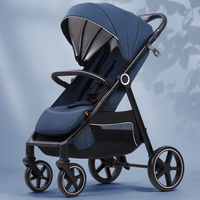 Poussette bébé 2-en-1 pliable, système de voyage sécurisé pour nourrisson, cadre en acier inoxydable, capacité de charge de 20 kg, modèle certifié 619A