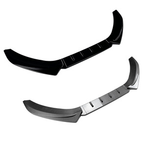 Audi A4 S4 B8.5 Front Bumper Lip Spoiler Piano Black Carbon Fiber Texture 2013-2016 ABS Material - Product Image 3