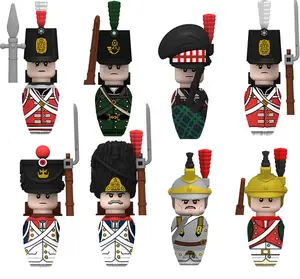 ナポレオン戦争英国英国歩兵兵士英国フシリエスコットランドバックパイパーロイヤルネイビーセーラーフィギュアレンガおもちゃ