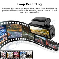 Mini Caméra de Tableau de Bord Portable pour Voiture, Carte TF jusqu'à 256 Go, 4K+AHD1080P, Boîte Noire de Voiture, Double Caméra, Image Exceptionnelle, Moniteur de Stationnement pour Toutes les Voitures