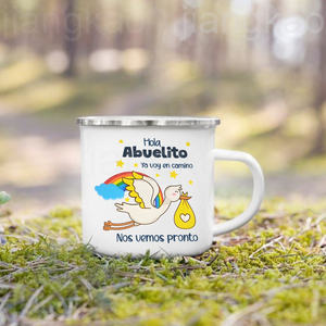 Funny French Print <strong>Mugs</strong> Pregnancy Announcement Coffee Cups Drinks Water Cup Enamel <strong>Mug</strong> Gift for Dad Aunt <strong>Uncle</strong> Grandpa Grandama - Product Image 4