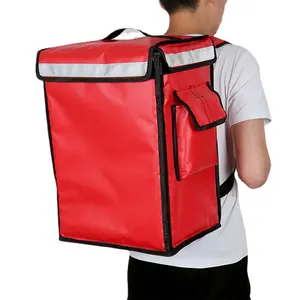 Benutzer definiertes Logo Kommerzielles Restaurant Pizza Insula ted Thermal Bike Tote Kühler Rucksack Tasche Food Delivery Bag für Motorrad