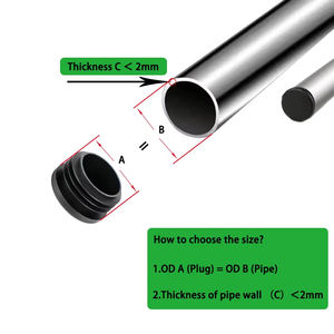 سدادة فولاذية داخلية من JIAF 12 لون أسود-غطاء أرجل كرسي دائري من البلاستيك وسادة مانعة للانزلاق غطاء أرجل الكرسي - Product Image 4