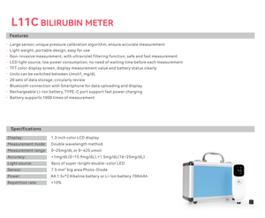 Dispositivo medico per rilevatore transcutaneo di bilirubina per bambini elettrici per valutazione dell'ittero cardiofrequenzimetro fetale - Product Image 6