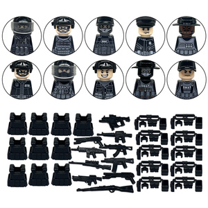 Figurines d'<span class=keywords><strong>action</strong></span> militaires en gros d'usine, ensembles de modèles tactiques des forces spéciales <span class=keywords><strong>SWAT</strong></span> avec armes à feu, cadeau pour enfants et adultes - Product Image 1