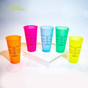 2023 2024 son en popüler hazır gemi plastik 24 oz sihirli kullanımlık kahve değişen renk parti bardağı tumbler - Product Image 3